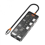 موزع Cyber USB-C CB011 شفاف 11 في 1 من WIWU