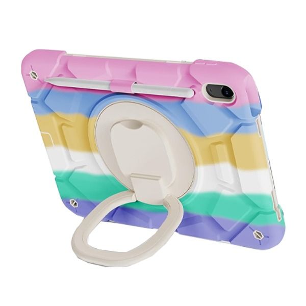 Multi-Functional iPad 10.9 Drop & Shock Proof Case Rainbow - SHOCK CASE 10.9 Rainbow