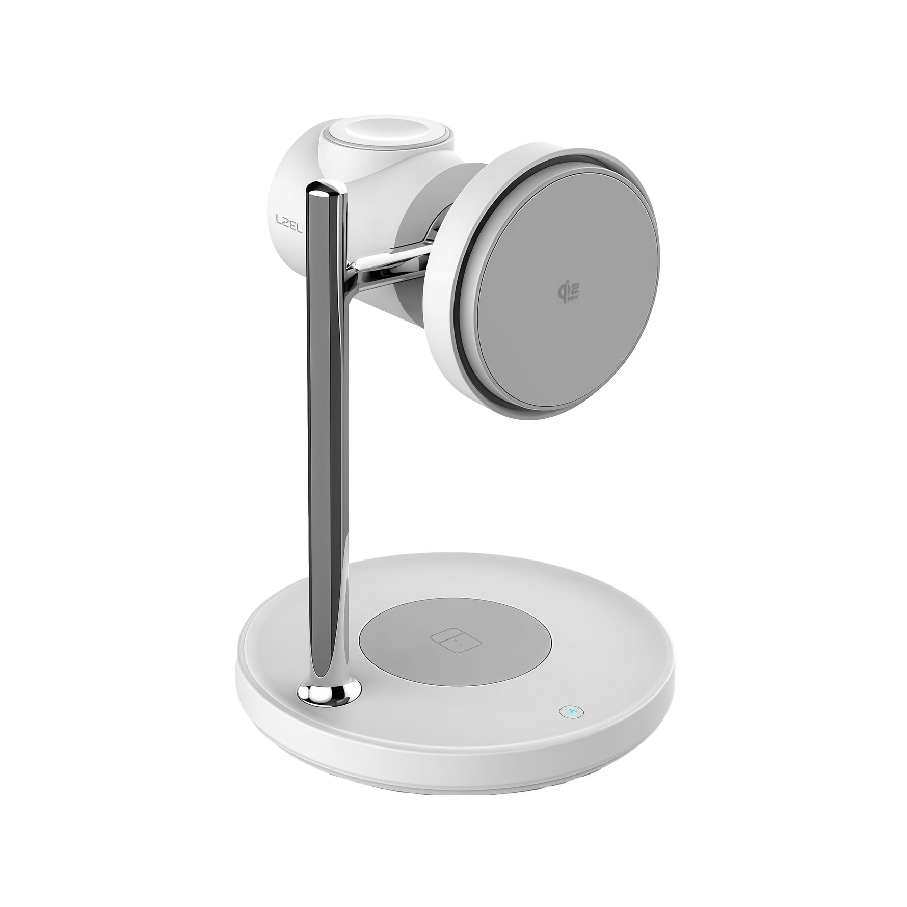 شاحن لاسلكي مكتبي من LZEL FlexDock Series 3-in-1 مغناطيسي | أبيض
