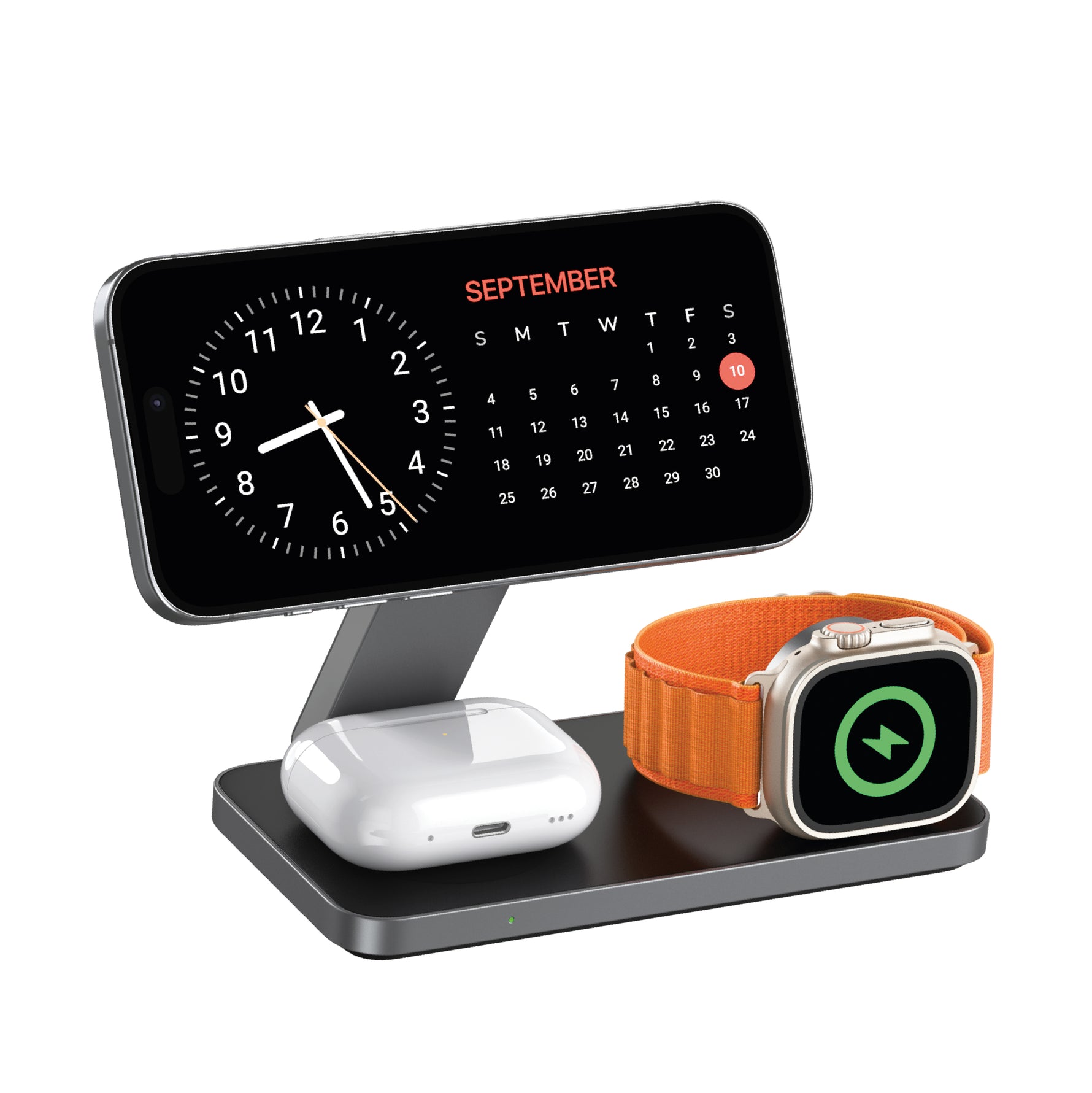 شحن لاسكلي MagFlecto TriPower من ليزل 5في1 قابلة للطي 15واط كحد أقصى PD | أسود