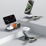 شحن لاسكلي MagFlecto TriPower من ليزل 5في1 قابلة للطي 15واط كحد أقصى PD | أسود