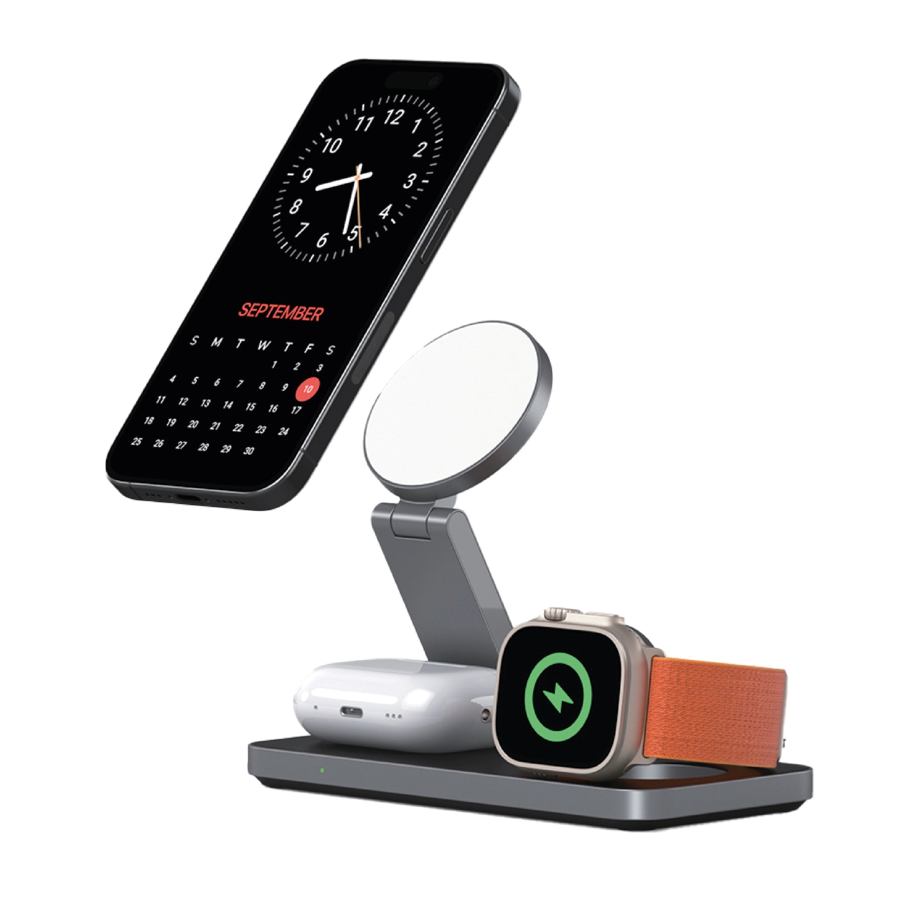 شحن لاسكلي MagFlecto TriPower من ليزل 5في1 قابلة للطي 15واط كحد أقصى PD | أسود