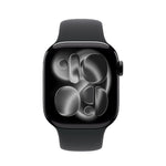 Apple Watch Series 11 GPS 46mm, Jet Black Aluminum Case with Black Sport Band – S/M