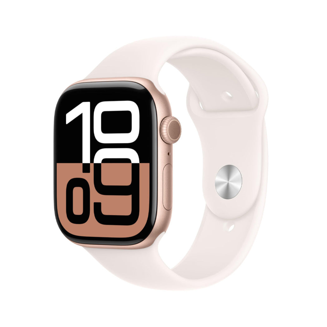Apple Watch Series 10 - 46mm - GPS - Rose Gold Aluminium Case -  Sport Band - M/L | Light Blush