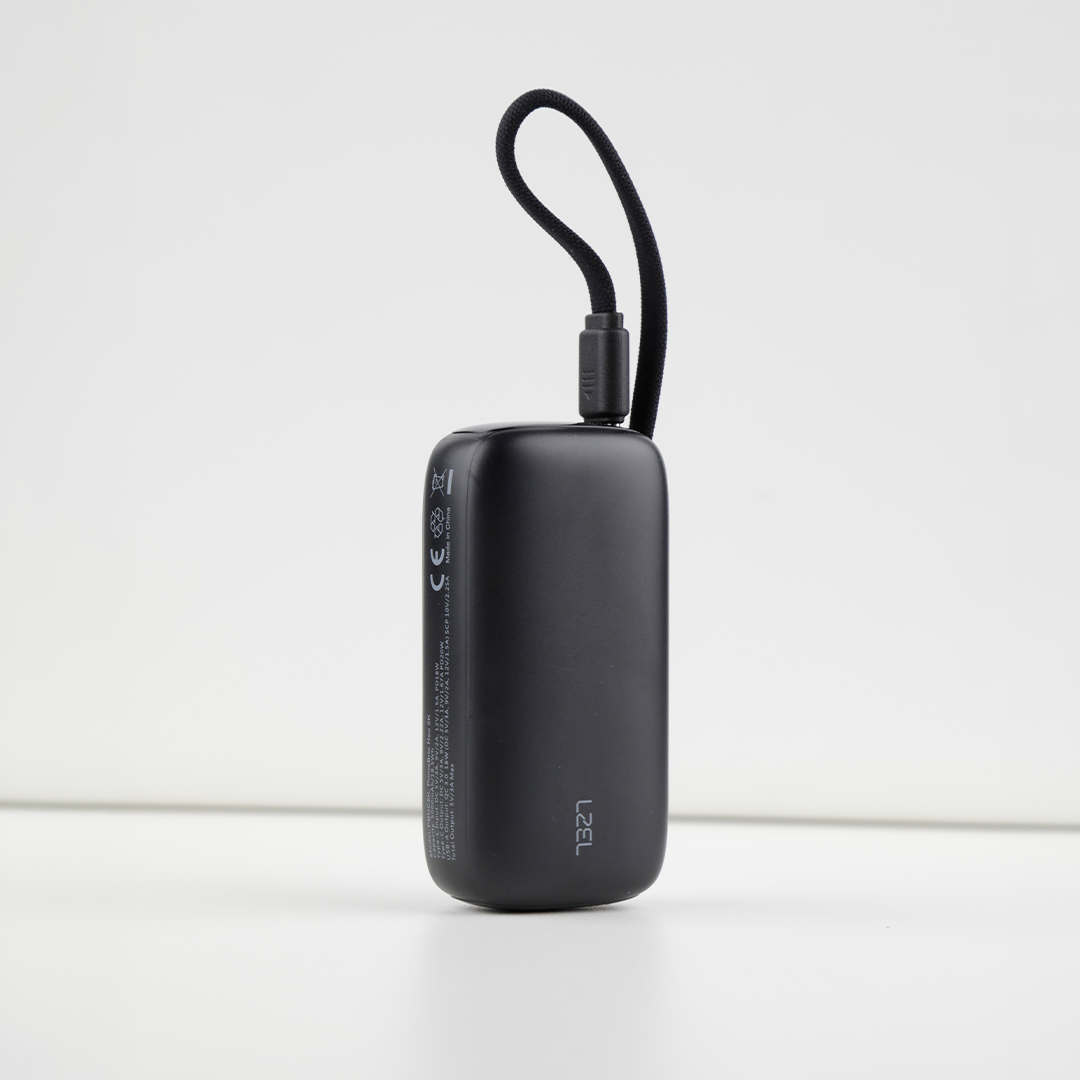 LZEL PrimeBrio Neo 5K Mini Power Bank 22.5W – 5000mAh, Detachable Type-C Cable