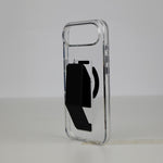 Asli Global MagTrox Gravitas Transparent MagSafe Case with Leather Grip for iPhone Air| Black