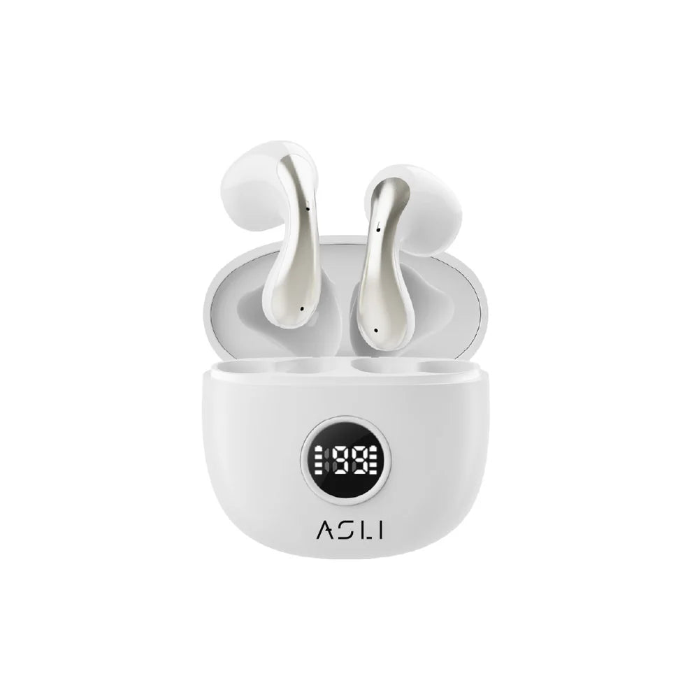 سماعة EchoPods Pro من أسلي جلوبال – لاسلكية TWS بتحكم باللمس ومقاومة IPX4 | أبيض