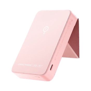 Momax Q.mag Power 10000mah Magnetic Wireless Battery Pack With Stand Pink | IP121P