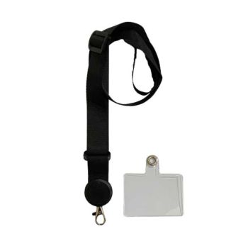 Universal Mobile Phone Crossbody Lanyard Anti-lost Adjustable Detachable Neck Strap Cord Rotatable Clasp Safety Rope All Case - Black (1662 B)