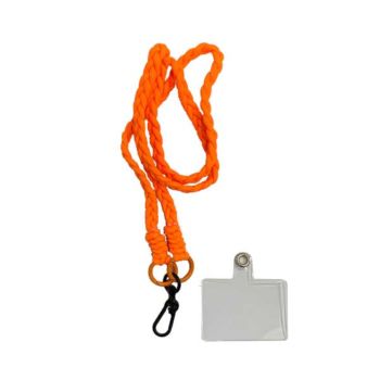Universal Mobile Phone Crossbody Lanyard Anti-lost Adjustable Detachable Neck Strap Cord Rotatable Clasp Safety Rope All Case - Orange (1666 Or)