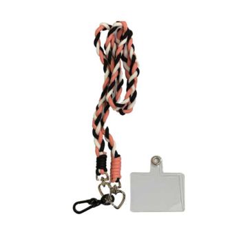 Universal Mobile Phone Crossbody Lanyard Anti-lost Adjustable Detachable Neck Strap Cord Rotatable Clasp Safety Rope All Case - Pink (1666 Pn)