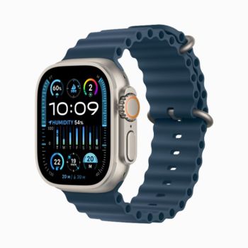 Apple Watch Ultra 2 GPS + Cellular, 49mm Titanium Case with Blue Ocean Band  | MREG3AE/A 