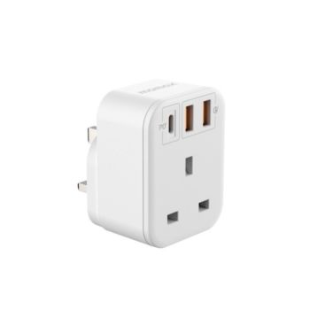 Momax ONEPLUG 1-Outlet Extension Socket With USB | US10UKW