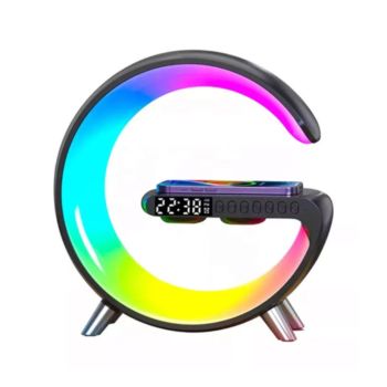 Wireless Charger Smart Light Speaker and Alarm Clock - Black (2238 B)