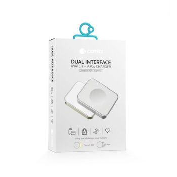 Coteci Dual Interface for Apple Watch and Airpods Charger - Silver (26005-TS)