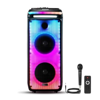 Trolley LED light convenient wheeled 8”*2 Speaker Outdoor Party | NDR-X898