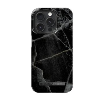 Ideal Of Sweden iPhone 15 Pro Black Thunder Marble Case | 88770