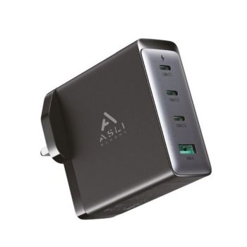 Asli Thundervolt Home Charger With 3 USB-C & 1 USB 140W Black | HC-140B