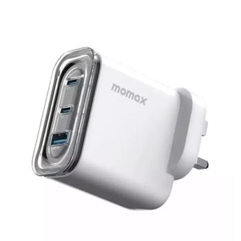 Momax 1-Charge Flow+ 3-Port 80W GaN Charger USB-C & USB-A | UM52UKW