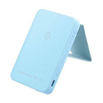 Momax Q.mag Power 10000mah Magnetic Wireless Battery Pack With Stand Blue | IP121B