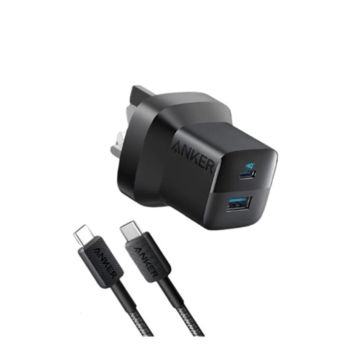Anker 323 Charger With 322 USB-C To USB-C Cable 33W Black | B2331K11