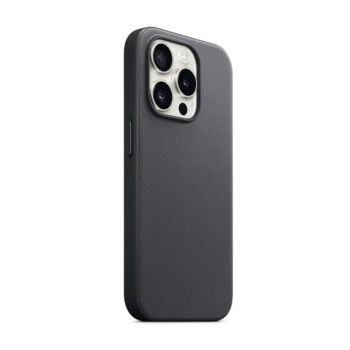 Asli Global iPhone 15 Pro Max Silky Fabric Magsafe Cover Black | 801306
