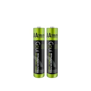 Goui Rechargeable AAA Battery 2Pcs Black | G-AAATC