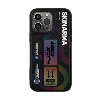 Skinarma iPhone 14 Pro Bango Leather Case With Extendable Grip - Colorful Stand (576188)