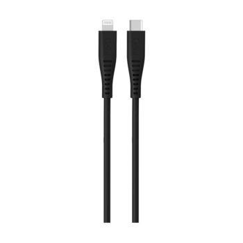Goui Silicon Cable Lightning to Type C 1.5mts Black | G-NT15-8PIN-SK