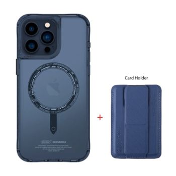 Skinarma  iPhone 15 Pro Saido Case + Card Holder Blue