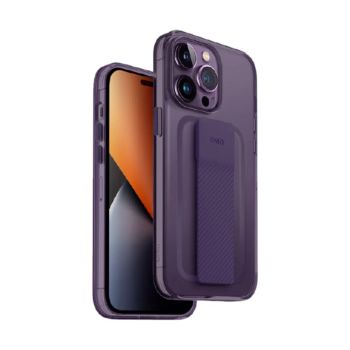 Uniq iPhone 14 Pro Hybrid Heldro Mount Series Case - Fig Purple (683897)
