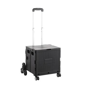 Foldable Shopping Cart, Foldable Rolling Trolley, Luggage Storage Case, Utility Grocery Cart With Wheels And Telescoping Handle, For Home Traveling Use