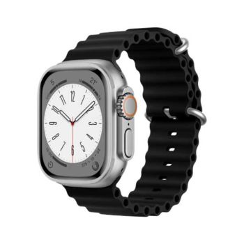 ZGA 45/49mm Apple Watch Silicone Strap high quality comfortable - Black (755923)