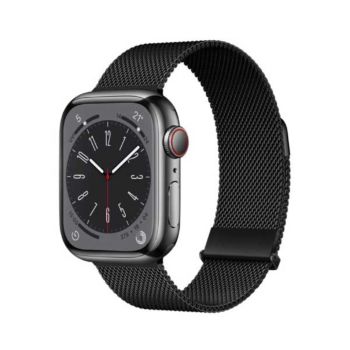 Zga Apple Watch 45/49mm Stainless Steel Watch Strap - Black (756005)