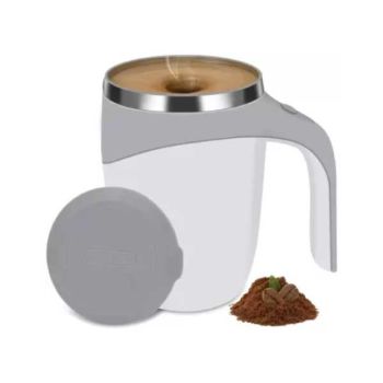 Automatic Magnetic Self Stirring Cup Travel for Hot Drinks Stainless Steel Coffee Mug - (828 W)