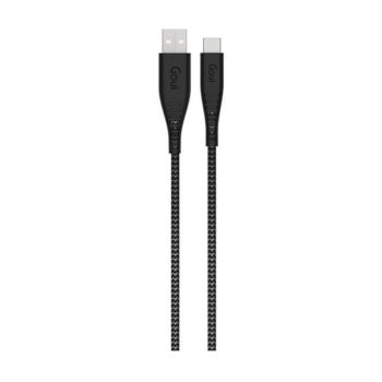 Goui FLEX Type C-USB A Cable 1.5 Mtr 18W Black/Grey | G-NTCA15-GR