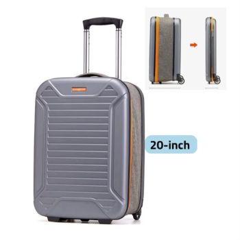20" PC Foldable Luggage Trolley Polyester Travel Suitcase bag (9001 20" GO)