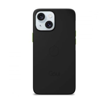 Goui iPhone 15 Plus Case Stone Black With Free Strap | G-MAGENT15PL-K