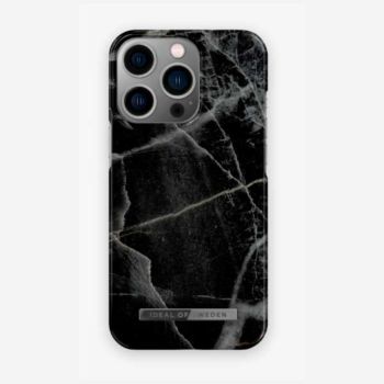 Ideal of Sweden iPhone 14 Pro Fashion Case With Magsafe Black Thunder Marble - (92124)