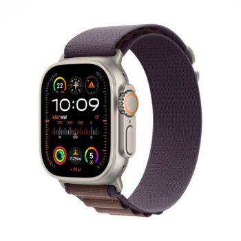 Apple Watch Ultra 2 GPS + Cellular, 49mm Titanium Case with Indigo Alpine Loop - Medium | MRET3