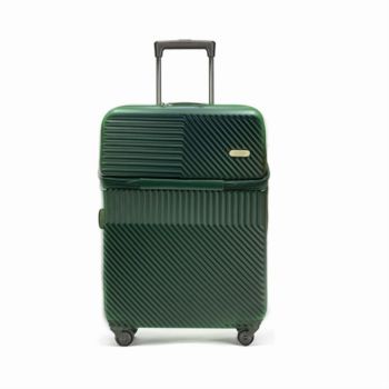 20" Trolley Luggage Suitcase with Advanced Front Opening - Black (A51 GR)