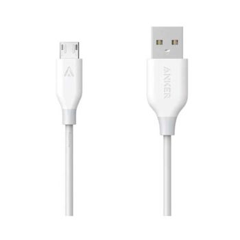 Anker 3ft Powerline Micro Usb Cable - White (A8132H21)