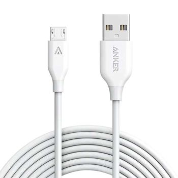 Anker Powerline 6FT Micro USB Cable - White (A8133H21)