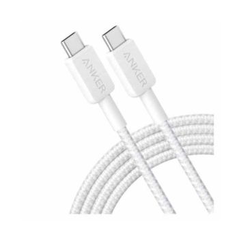 Anker USB-C to USB-C Cable, 6 feet Braided - White (A81F6H21)