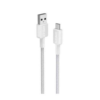 Anker 0.9m/3ft 322 USB-A to USB-C Braided Cable - White (A81H5H21)