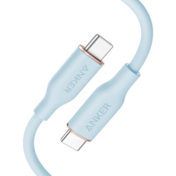 Anker 0.9M PowerLine III Flow USB-C to USB-C Cable 100W (0.9m/3ft) – Misty Blue