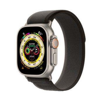 Apple Watch Ultra 49MM GPS + Cellular - Titanium Case with Black/Gray Trail Loop (Medium/Large)