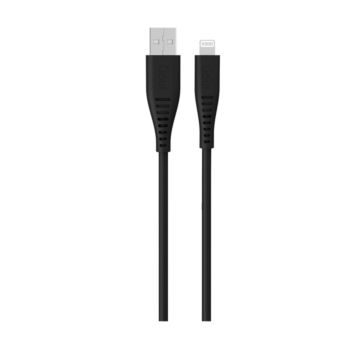 Goui Silicon Cable USB to Lightning 1.5mts Black | G-LC8PIN-02-SK