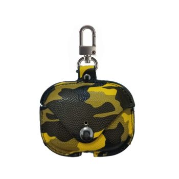 Airpods Pro Camouflage Series Leather Soft Case - Black/yellow (854288)