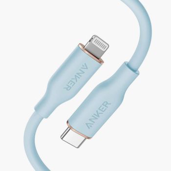 Anker Cable PowerLine III Flow USB-C to Lightning Cable (3ft/0.9m) – Misty Blue